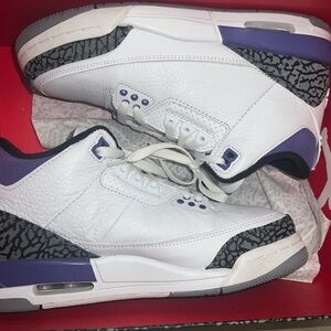White and Purple Sneakers